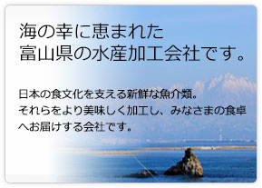 海の幸に恵まれた富山県の水産加工食品会社です